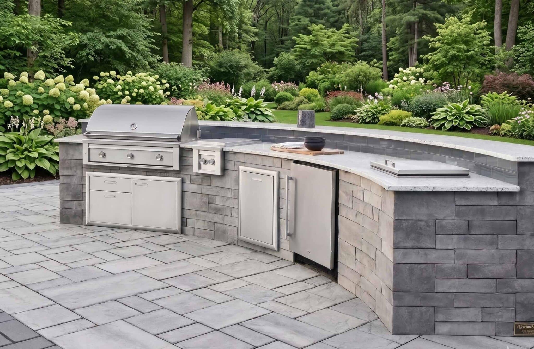 Weston Garden Retaing wall-Brandon walls- Techo bloc