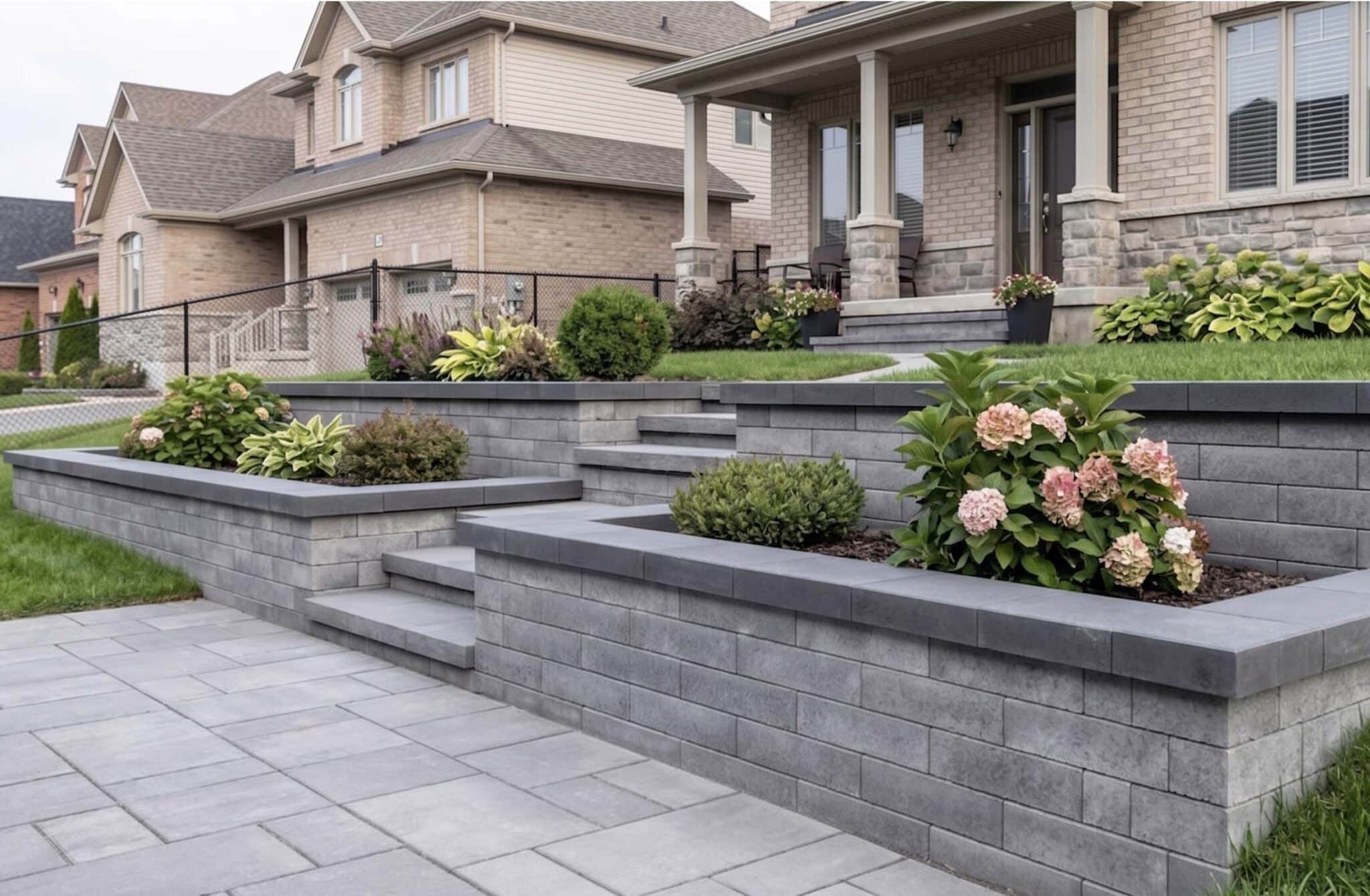 weston garden Retainning Wall- Pisa smooth_Unilock